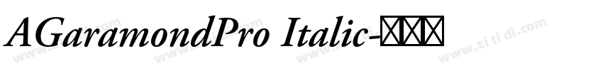 AGaramondPro Italic字体转换